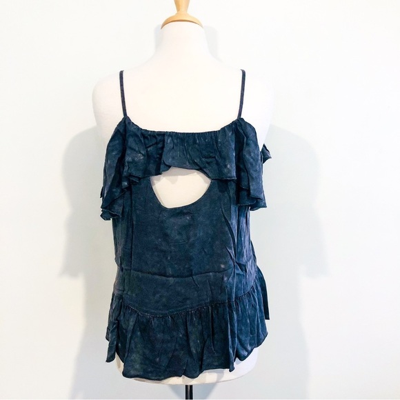 Chaser Ruffle Spaghetti Strap Cami Black Size Medium NWT - Picture 6 of 8